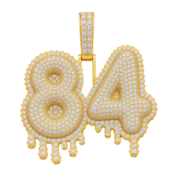 "84" Diamond Pendant — isolated product view