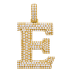 Diamond Block "E" Pendant — isolated product view