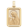 Diamond Virgin Mary Rectangular Pendant — isolated product view