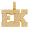 "EK" Diamond Pendant — isolated product view