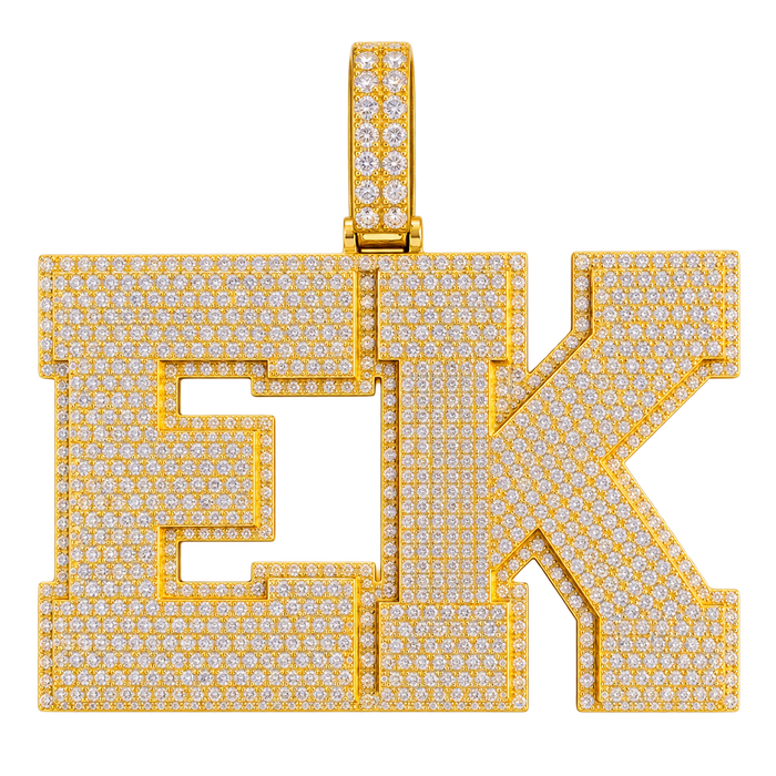 "EK" Diamond Pendant — isolated product view