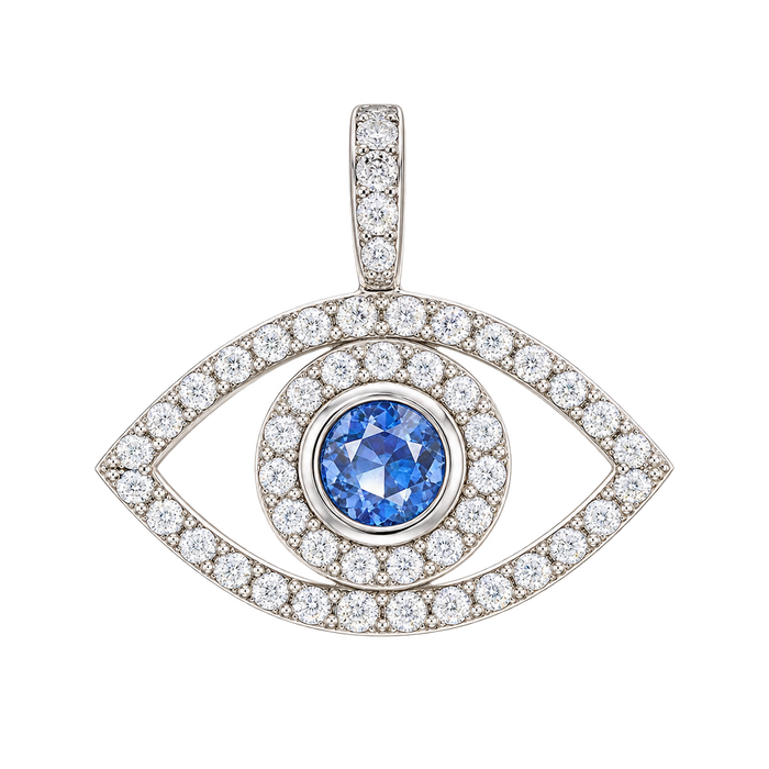 Evil Eye Diamond Pendant — isolated product view