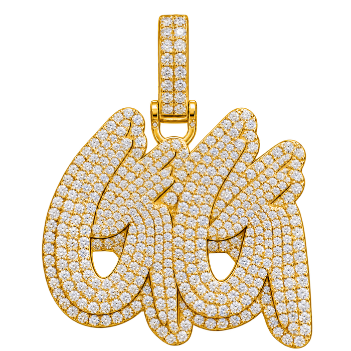 "GG" Diamond Pendant — yellow gold product view