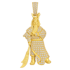 God of War (Guan Gong) Partial Diamond Pendant — isolated product view