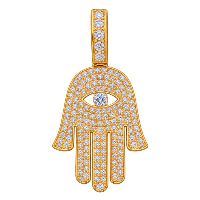 Hamsa Diamond Pendant — isolated product view