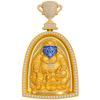 Happy Buddha with a Bandana Arch Frame Diamond Pendant — isolated product view