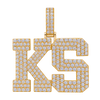 "KS" Diamond Pendant — isolated product view