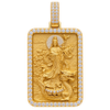 Lady Buddha (Guan Yin) Diamond Framed Pendant — isolated product view