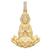 Lady Buddha (Guan Yin) Partial Diamond Pendant — isolated product view