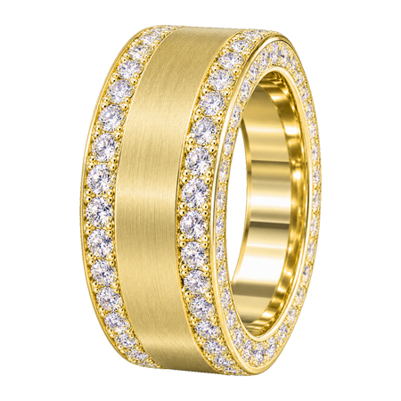 Brushed Center Diamond Ring — generated studio view