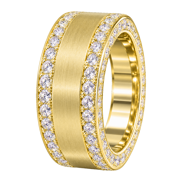 Brushed Center Diamond Ring — generated studio view