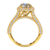 Cathedral Pavé Halo Engagement Ring — generated studio view