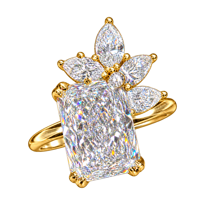 Floral Cluster Engagement Ring — generated studio view