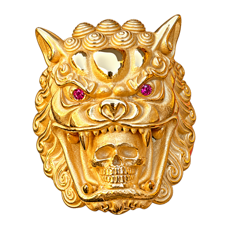 Foo Dog & Skull Ring — generated studio view