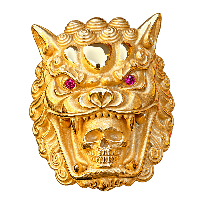 Foo Dog & Skull Ring — generated studio view