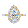 French Pavé Halo Cathedral Engagement Ring — generated studio view