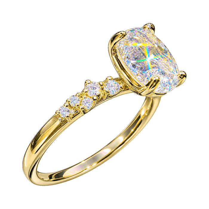 Graduated Diamonds Accent Engagement Ring — generated studio view