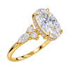 Marquise and Round Accent Hidden Halo Engagement Ring — generated studio view