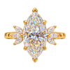Marquise Fan Accent Engagement Ring — generated studio view