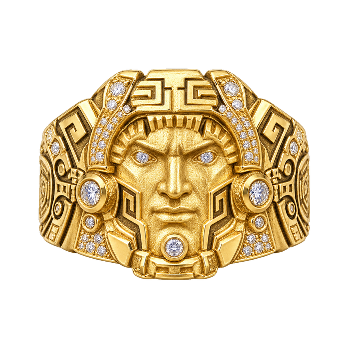 Museum-Level Aztec Diamond Ring — generated studio view