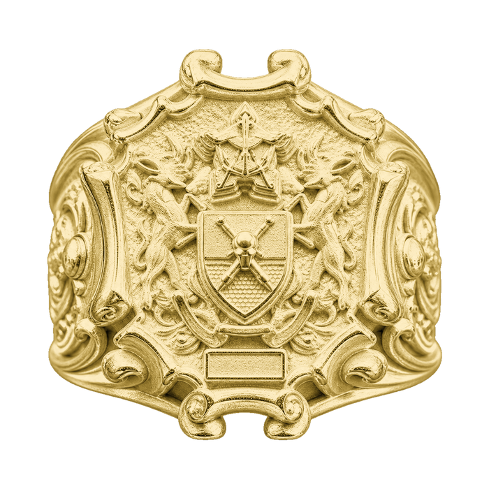 Naval-Style Crest Ring — generated studio view
