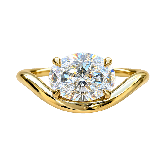 Open Bypass Solitare Engagement Ring — generated studio view