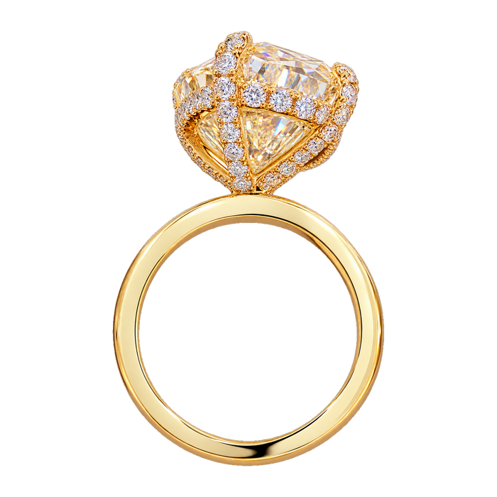 Pavé Hidden Halo Basket Engagement Ring — generated studio view