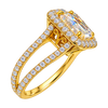 Pavé Split Shank Halo Engagement Ring — generated studio view