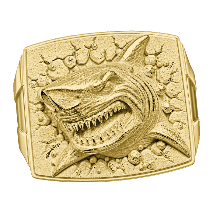 Shark Breaking Through Ring — generated studio view
