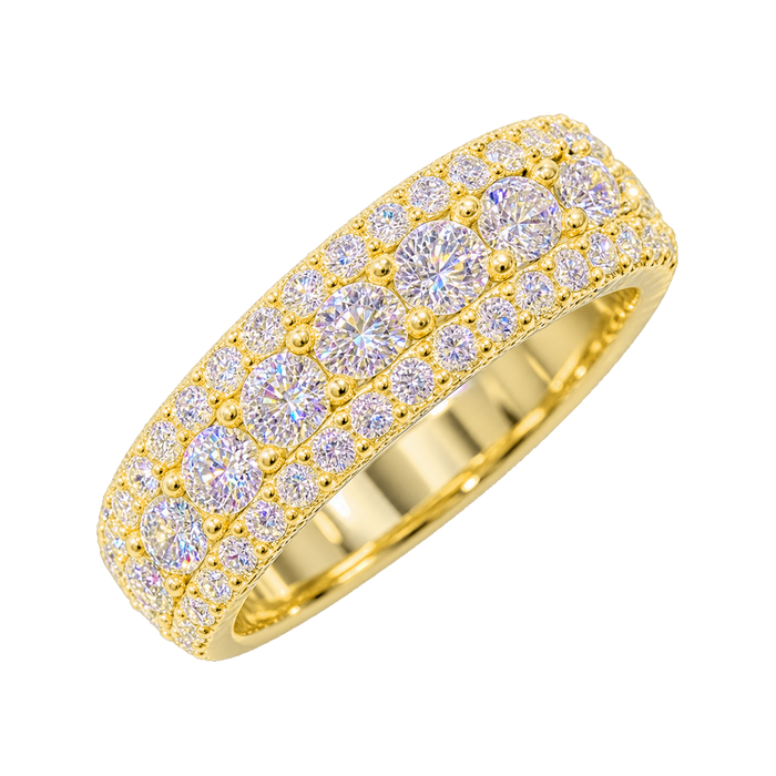 Three Row Eternity Ring — generated studio view