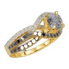 Twisted Pavé Solitaire Engagement Ring — generated studio view