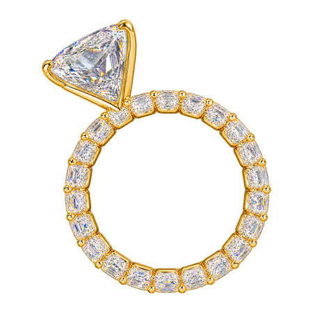 U-Shaped Eternity Engagement Ring — generated studio view