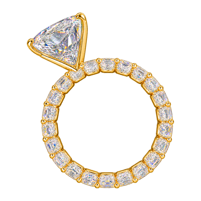 U-Shaped Eternity Engagement Ring — generated studio view