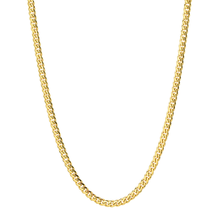 3.2MM Solid Miami Cuban Link Chain in polished yellow gold