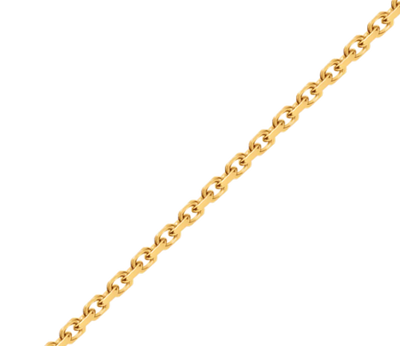 3MM Squared Cable Link Chain in polished yellow gold