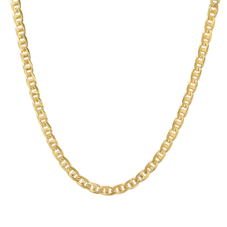 4.5MM Solid Yacht Link Chain in polished yellow gold