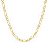 4MM Solid Plain Figaro Chain in polished yellow gold