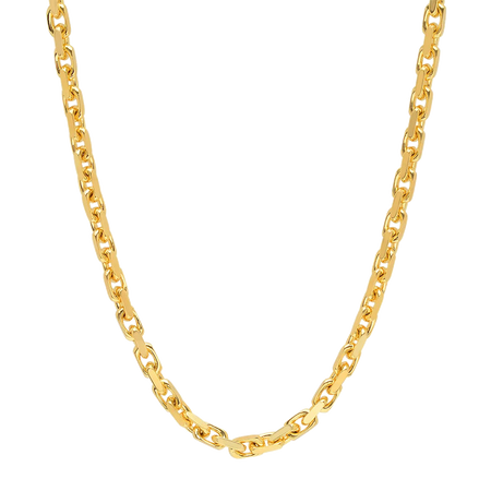 5MM Solid Heavy Link Chain in polished yellow gold