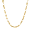 5MM Solid Plain Figaro Chain in polished yellow gold