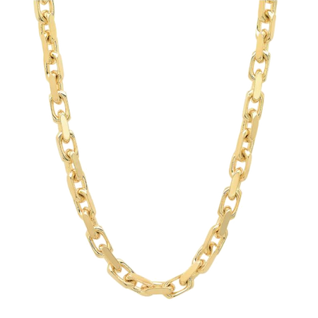 6MM Solid Heavy Link Chain in polished yellow gold