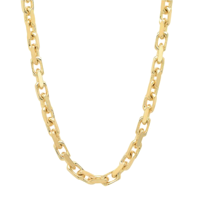 6MM Solid Heavy Link Chain in polished yellow gold