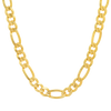 8MM Solid Plain Figaro Chain in polished yellow gold