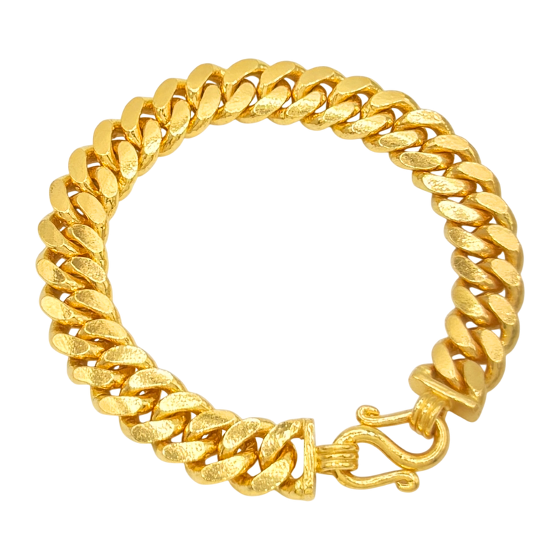 10MM Solid Flat Cuban Link Bracelet