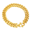10MM Solid Flat Cuban Link Bracelet — yellow gold