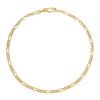 2.5MM Solid Figaro Bracelet — yellow gold