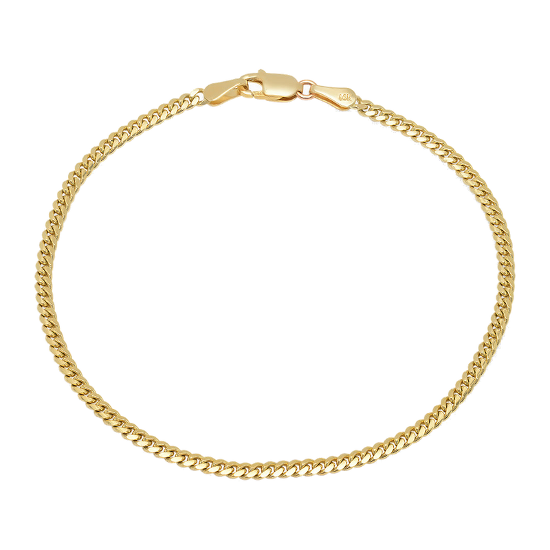 2.5MM Solid Miami Cuban Link Bracelet