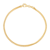 2.5MM Solid Plain Franco Bracelet — yellow gold