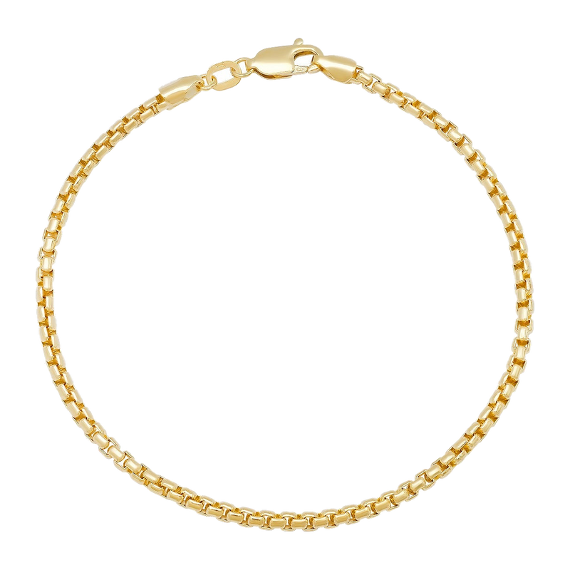 2.5MM Solid Rounded Box Bracelet
