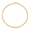 2.5MM Solid Rounded Box Bracelet — yellow gold
