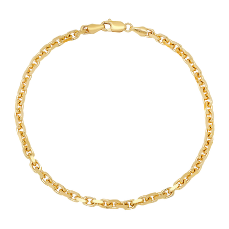 3.2MM Solid Heavy Link Bracelet — yellow gold